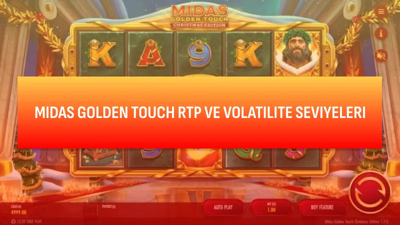 Midas Golden Touch RTP ve Volatilite Seviyeleri